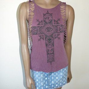 SULLEN ANGELS PURPLE T SHIRT SZ S